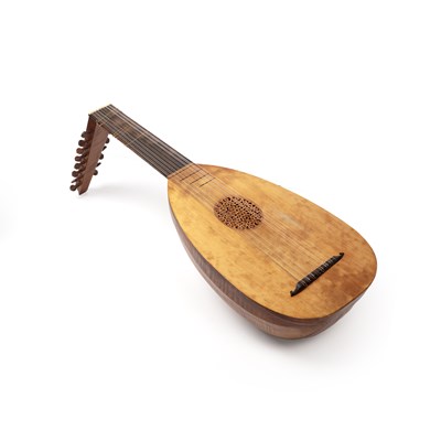 Lot 115 - A Renaissance style lute, with angular...