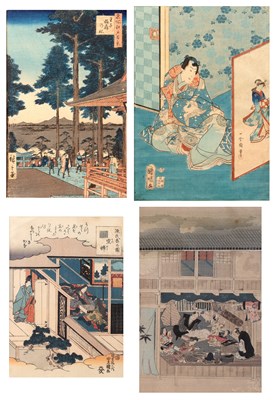 Lot 267 - Collection of woodblock prints Japanese to...