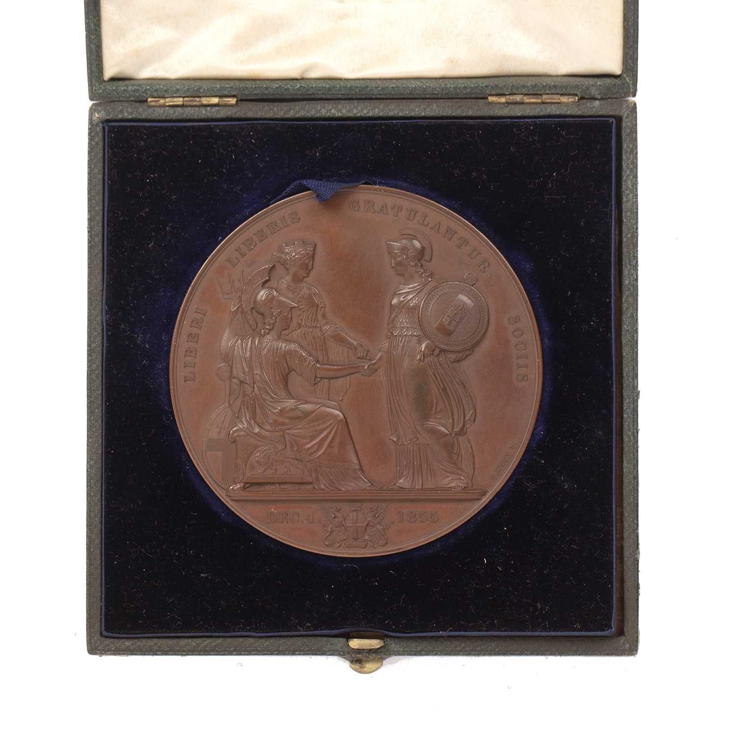 Lot 9 - A Victorian bronze medal, to commemorate the...