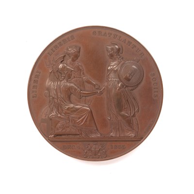 Lot 9 - A Victorian bronze medal, to commemorate the...