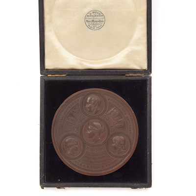 Lot 10 - A Victorian bronze medal, for the opening of...