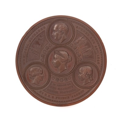 Lot 10 - A Victorian bronze medal, for the opening of...