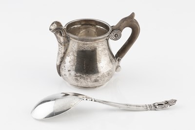 Lot 615 - A Danish silver 'acorn' pattern spoon by Georg...