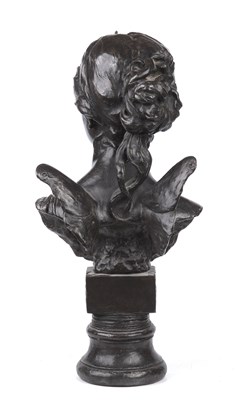Lot 52 - An early 20th century bronzed steel head and...