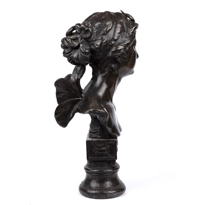 Lot 52 - An early 20th century bronzed steel head and...