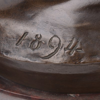 Lot 53 - A late 19th century bronze female head and...