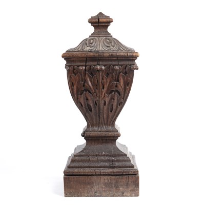 Lot 55 - A 19th century carved oak element