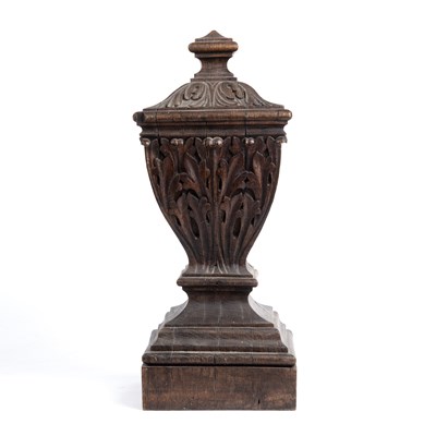 Lot 55 - A 19th century carved oak element