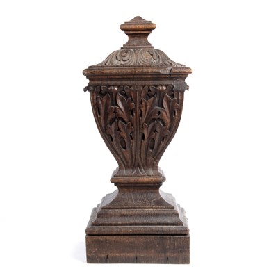 Lot 55 - A 19th century carved oak element