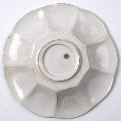 Lot 56 - A 17th century Dutch Delft lobed dish with...