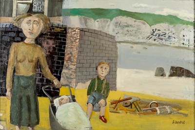 Lot 310 - Simon Quadrat (b.1946) Mother and Children by...