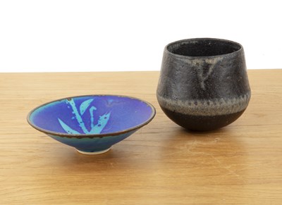 Lot 330 - Simon Rich (b.1949) Bowl with blue glaze, 18cm...