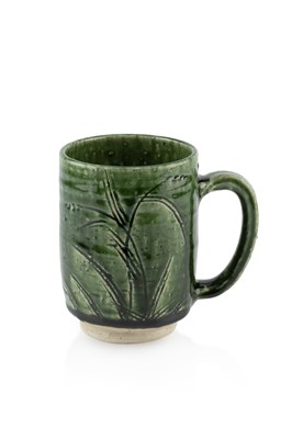Lot 432 - Noritoshi Takagi (b.1949) Tankard or mug green...