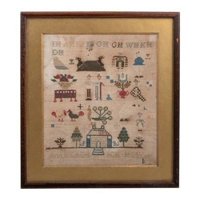 Lot 1235 - A 19th century sampler by Ann Headrick