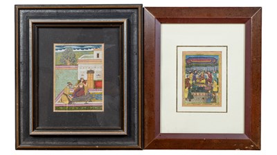 Lot 486 - Two Mogul-style miniature pictures