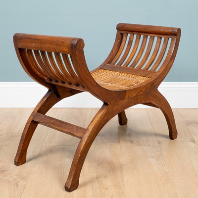 Lot 171 - A 20th century Anglo-Indian style stool
