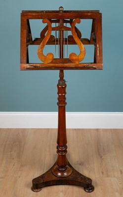 Lot 467 - A rosewood duet music stand