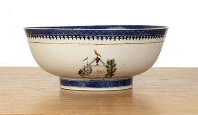 Lot 32 - Polychrome-enamelled Armorial punch bowl...