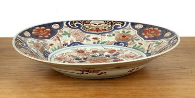 Lot 68 - Large polychrome Arita charger Japanese, circa...
