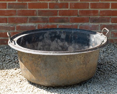 Lot 1396 - A large cast iron planter