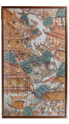 Lot 412 - Two large Indonesian pictures