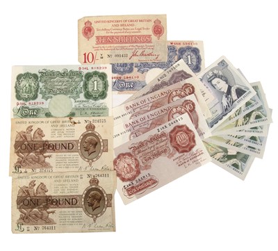 Lot 318 - British bank notes to include a John Bradbury...