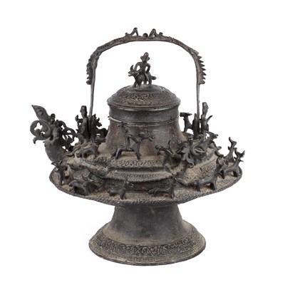 Lot 210 - A large 19th century Malay bronze ritual...