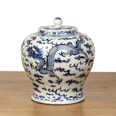Lot 85 - Blue and white baluster vase Chinese, 19th...