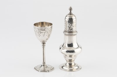 Lot 621 - A George II silver caster or muffineer, of...