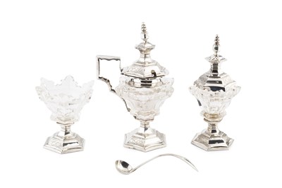 Lot 630 - A 19th century Dutch silver mounted glass...