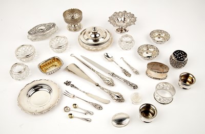 Lot 217 - Group of various silver to include: small...