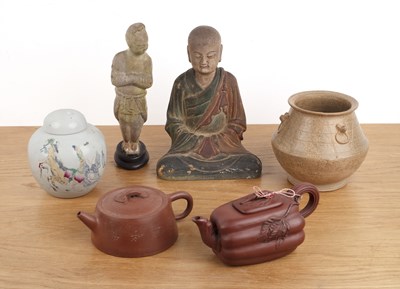 Lot 96 - Group of pieces Chinese including a painted...