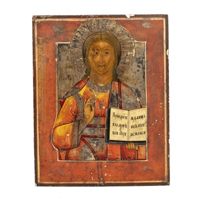 Lot 188 - An early 19th century Russian icon depicting a...