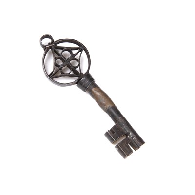 Lot 101 - An early 17th century German iron strong box...