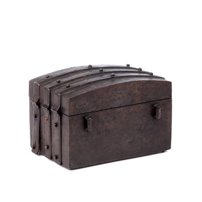 Lot 104 - A 16th century French iron dome topped...