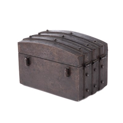 Lot 104 - A 16th century French iron dome topped...