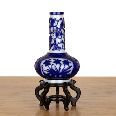 Lot 404 - Peking glass bottle vase Chinese with white...