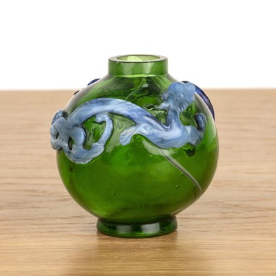 Lot 406 - Peking glass globular vase Chinese transparent...
