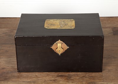 Lot 396 - Lacquer trunk Japanese, 19th Century the...