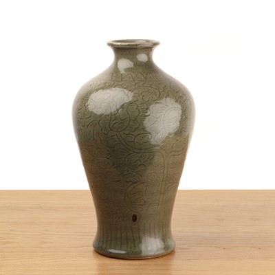 Lot 394 - Celadon Meiping vase Chinese, 19th Century...