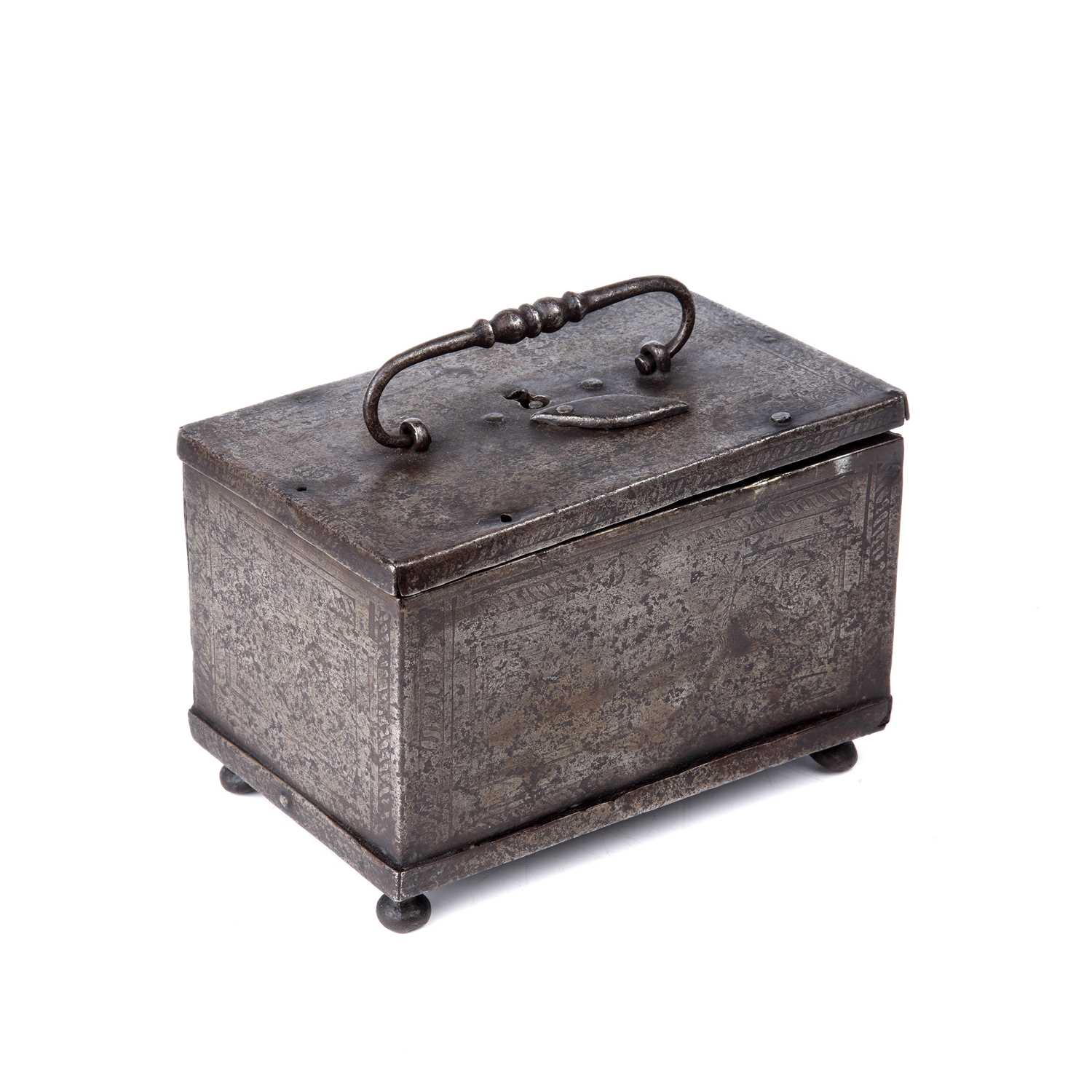 Lot 105 - A 17th century German etched steel table...