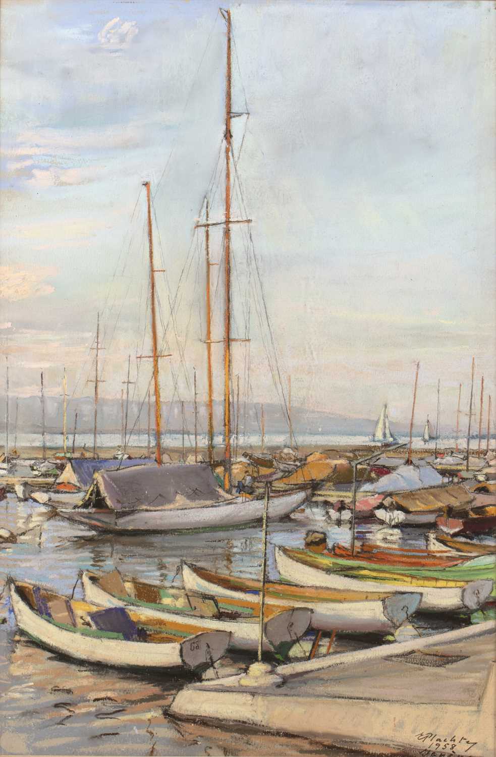 Lot 140 - Erna Plachte (German, 1893-1986) pastel study...