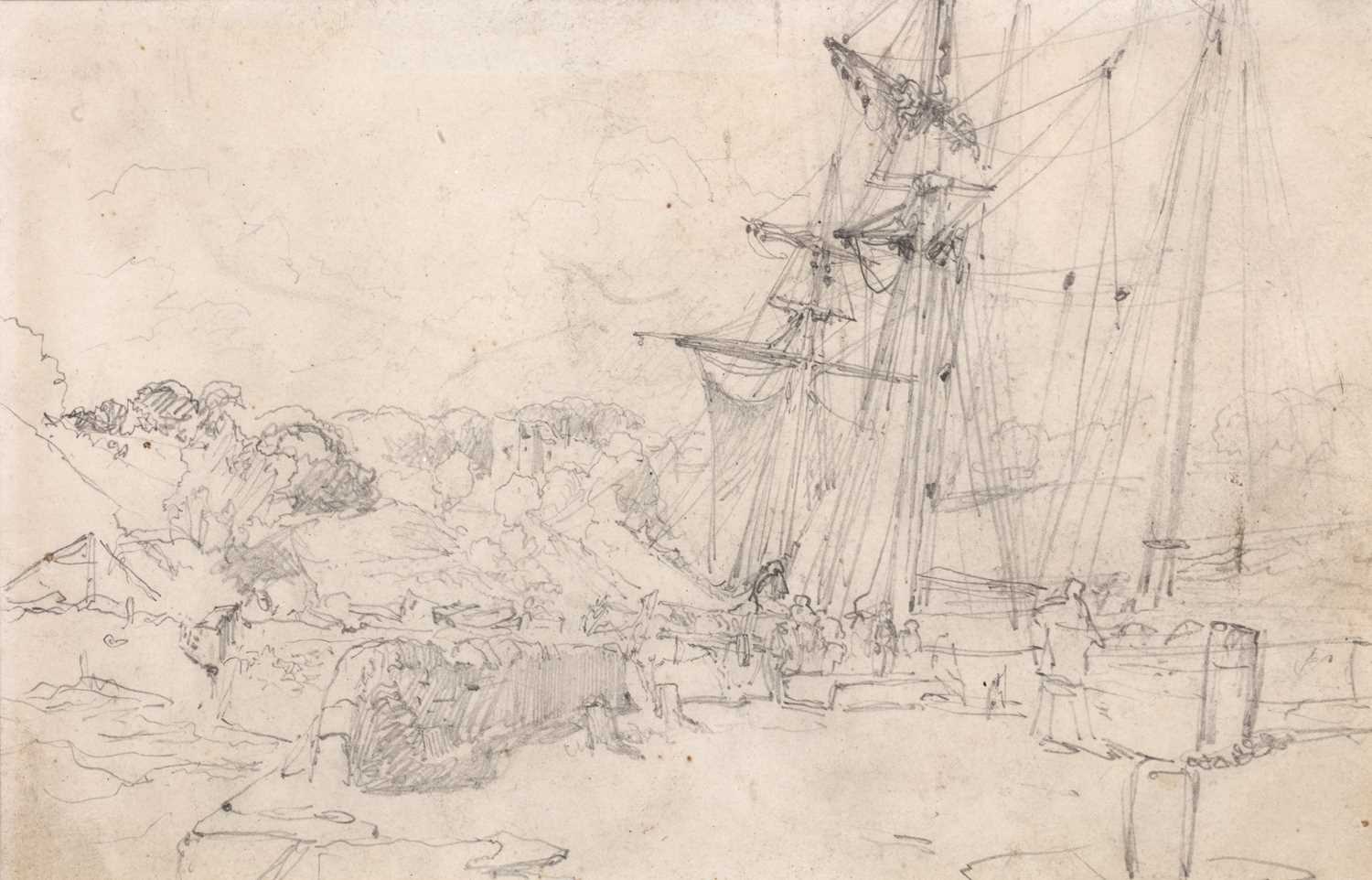 Lot 60 - Attributed to Samuel Bough (1822-1878) Harbour...