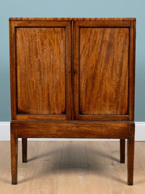 Lot 1170 - A 19th century mahogany collector's cabinet on stand