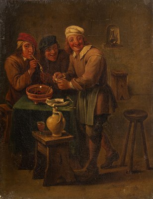 Lot 445 - Circle of David Teniers (1610-1690) Three pipe...