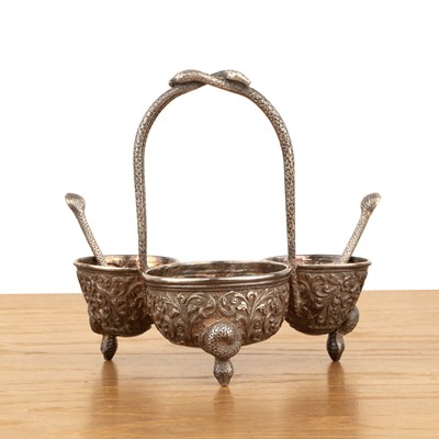 Lot 167 - Oomersi Mawji & Sons cruet set Indian, export,...