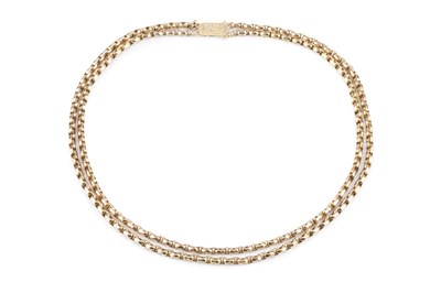 Lot 26 - A double strand belcher-link chain, adapted...