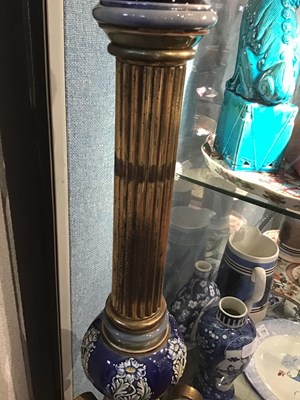 Lot 97 - A Victorian Hinks brass standard lamp with...