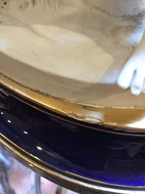 Lot 99 - A 19th century French bisque porcelain clock...