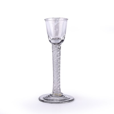 Lot 151 - An 18th century double series air twist stem...